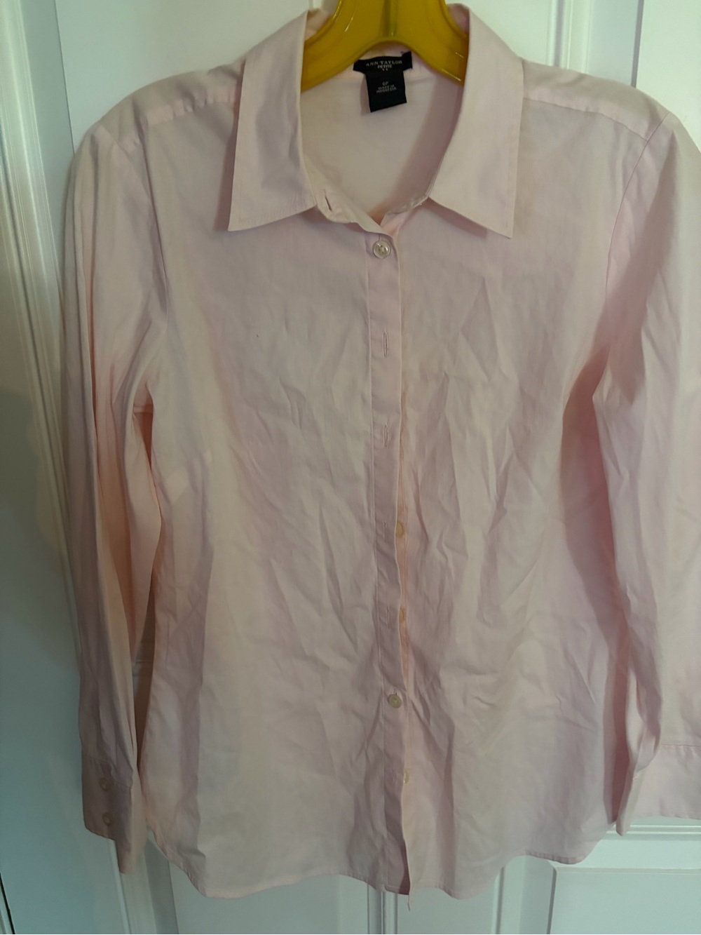 Ann Taylor Light Pink Girls' Button-Down Shirt